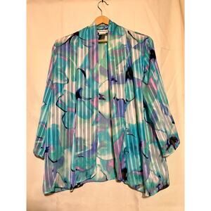 Bon Worth Floral Lightweight Cover Blazer Women’s Size Medium.